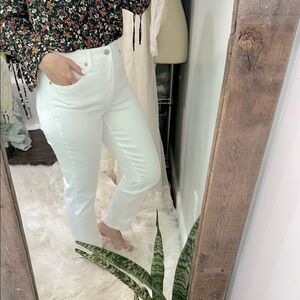Talbots Women's White Jeans cotton blend size 8 straight leg